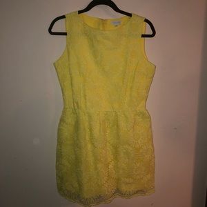 Floral Yellow Lace Dress